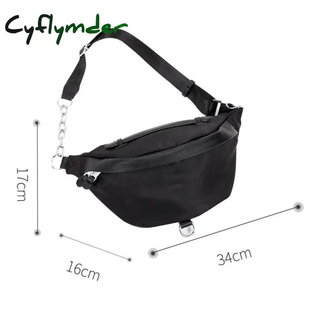 Cyflymder High Quality Fashion Women Chest Crossbody Bag Wide Strap Soft Artificial Leather