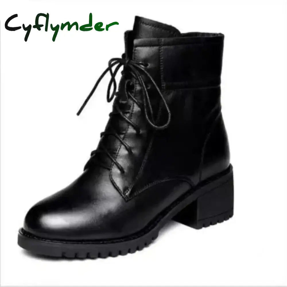 Cyflymder High Quality Ladies Shoes Side Zipper Women’s Boots Fashion Cross-tied Modern Boots Women Hot Sale Plus Size