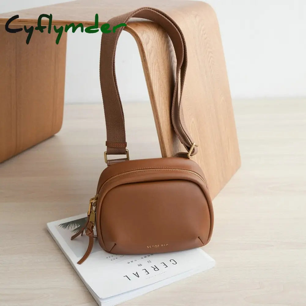 Cyflymder High Quality Mini Women Leather Bag Young Girl Fashion Soft Cowhide Shoulder Crossbody