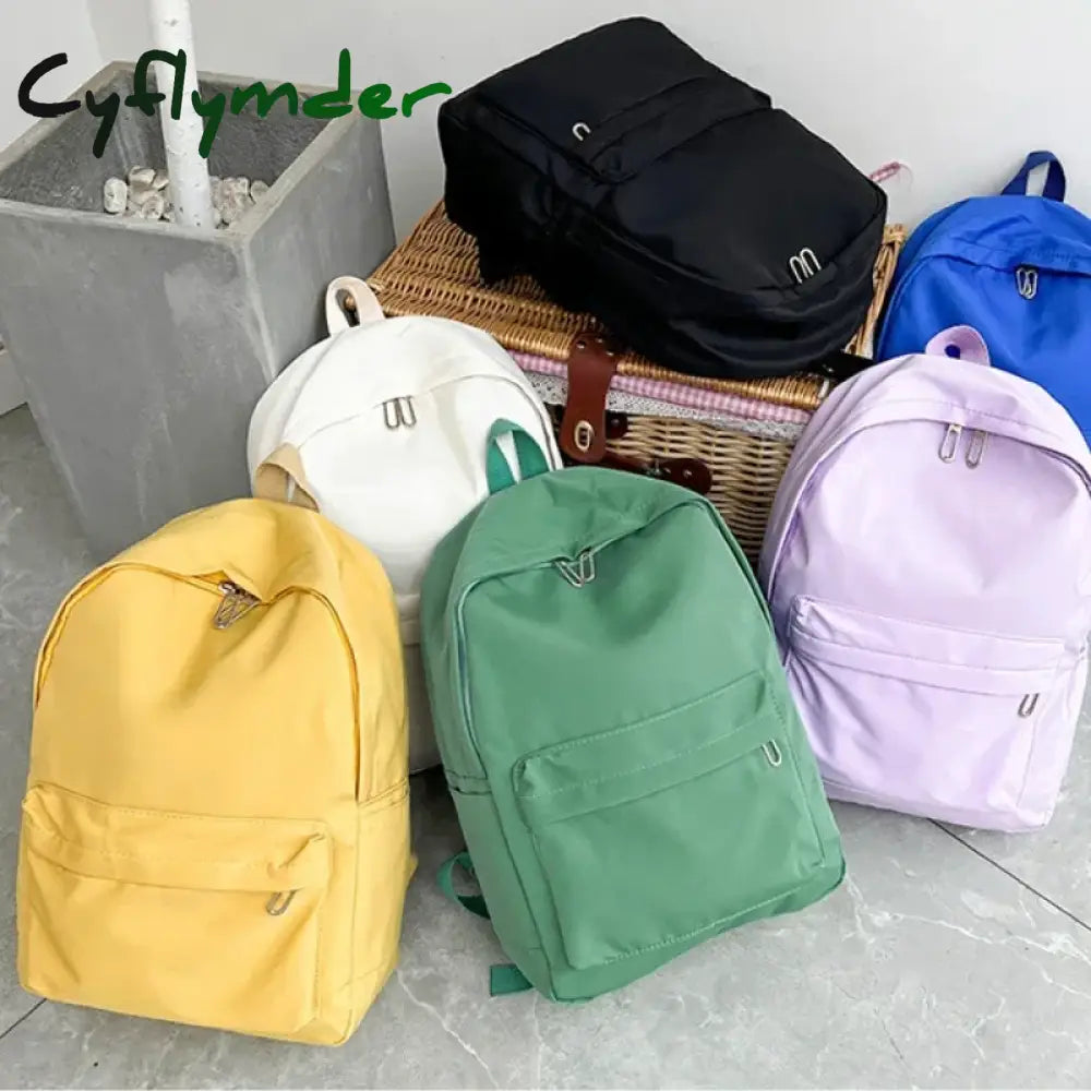 Cyflymder High Quality New Waterproof Nylon Women Backpack Female Travel Bag Backpacks Schoolbag for Teenage Girls