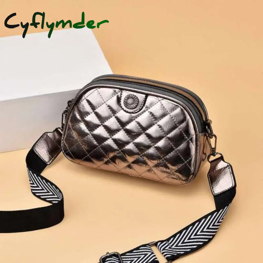 Cyflymder High Quality Palid Pu Leather Women Messenger Bags Luxury Handbags Designer Summer Wide