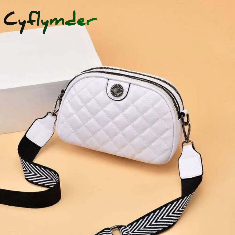 Cyflymder High Quality Palid Pu Leather Women Messenger Bags Luxury Handbags Designer Summer Wide