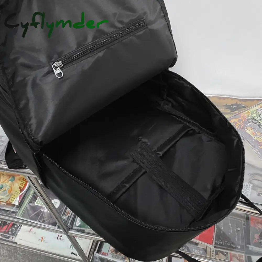 Cyflymder High Quality Pu Leather Woman Backpack Large Capacity School Bag Unisex Laptop Fashion