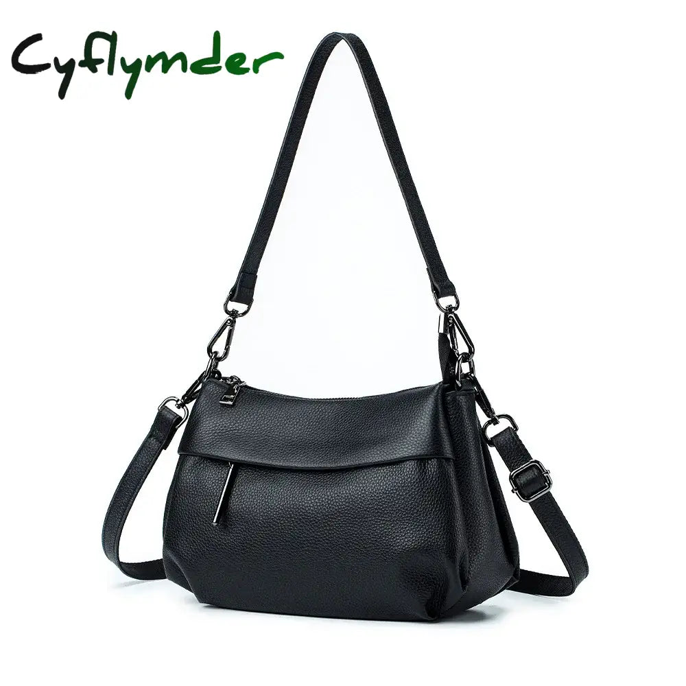 Cyflymder High Quality Real Leather Handbag Ladies’ Genuine Leather Shoulder Bags Women’s Casual Messenger Bags