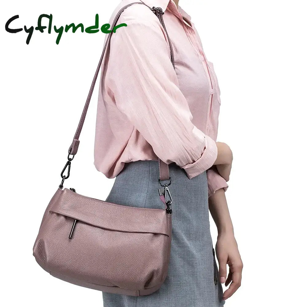 Cyflymder High Quality Real Leather Handbag Ladies’ Genuine Leather Shoulder Bags Women’s Casual Messenger Bags