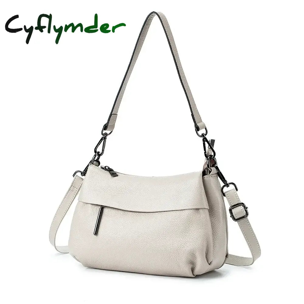 Cyflymder High Quality Real Leather Handbag Ladies’ Genuine Leather Shoulder Bags Women’s Casual Messenger Bags