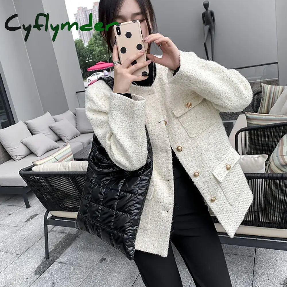 Cyflymder High Quality Space Cotton Ladies Handbags Winter New Fashion Shoulder Crossbody Bags For