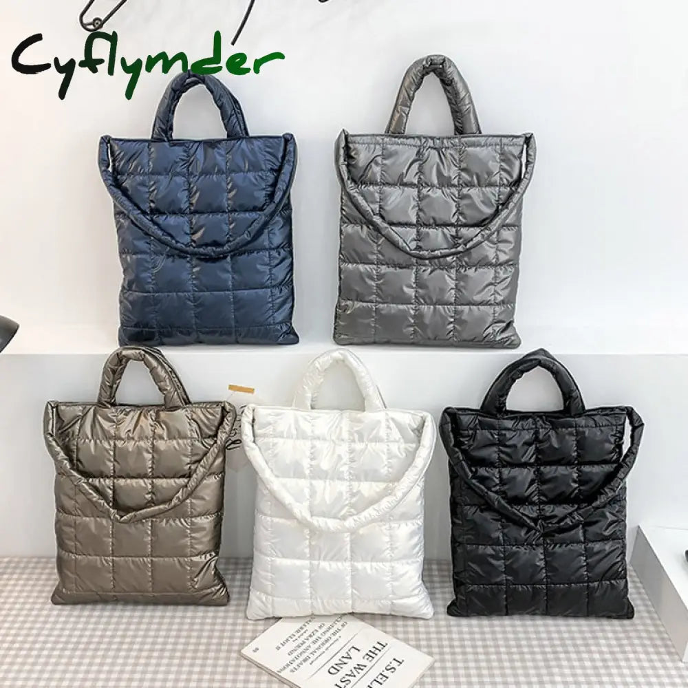 Cyflymder High Quality Space Cotton Ladies Handbags Winter New Fashion Shoulder Crossbody Bags For