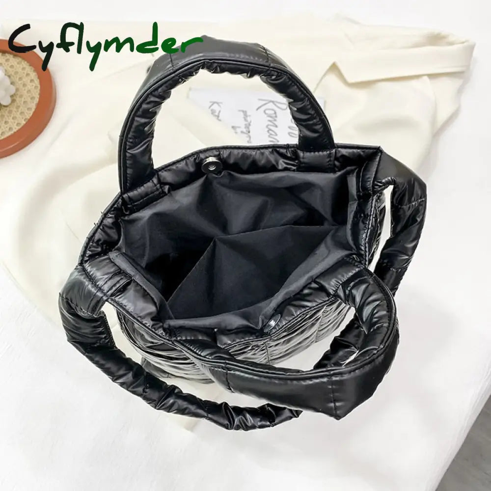Cyflymder High Quality Space Cotton Ladies Handbags Winter New Fashion Shoulder Crossbody Bags For