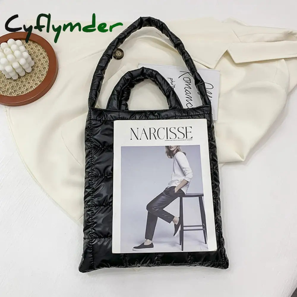 Cyflymder High Quality Space Cotton Ladies Handbags Winter New Fashion Shoulder Crossbody Bags For