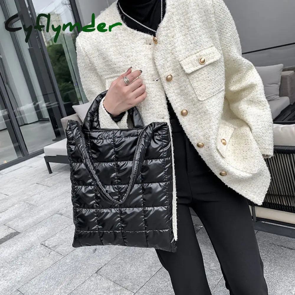 Cyflymder High Quality Space Cotton Ladies Handbags Winter New Fashion Shoulder Crossbody Bags For