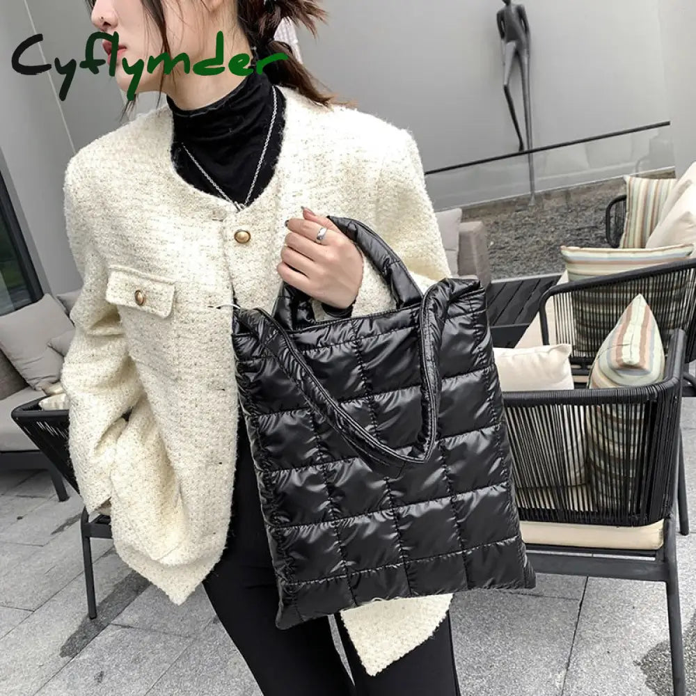 Cyflymder High Quality Space Cotton Ladies Handbags Winter New Fashion Shoulder Crossbody Bags For