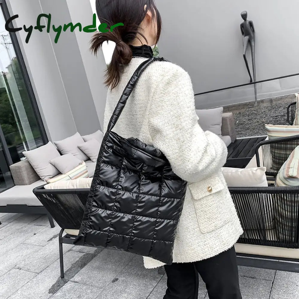 Cyflymder High Quality Space Cotton Ladies Handbags Winter New Fashion Shoulder Crossbody Bags For