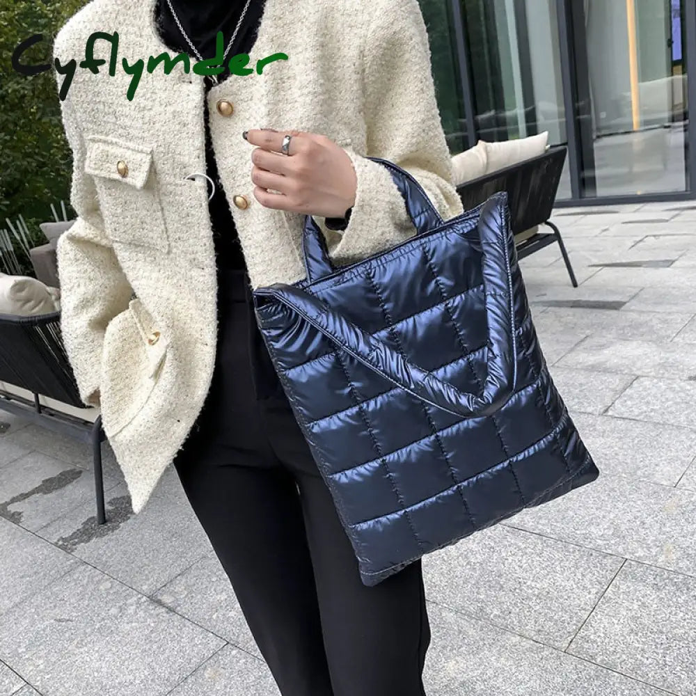 Cyflymder High Quality Space Cotton Ladies Handbags Winter New Fashion Shoulder Crossbody Bags For