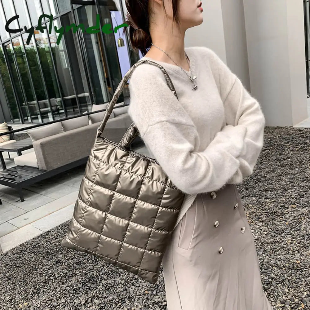Cyflymder High Quality Space Cotton Ladies Handbags Winter New Fashion Shoulder Crossbody Bags For