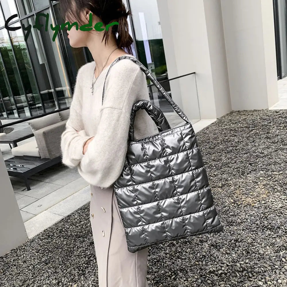 Cyflymder High Quality Space Cotton Ladies Handbags Winter New Fashion Shoulder Crossbody Bags For