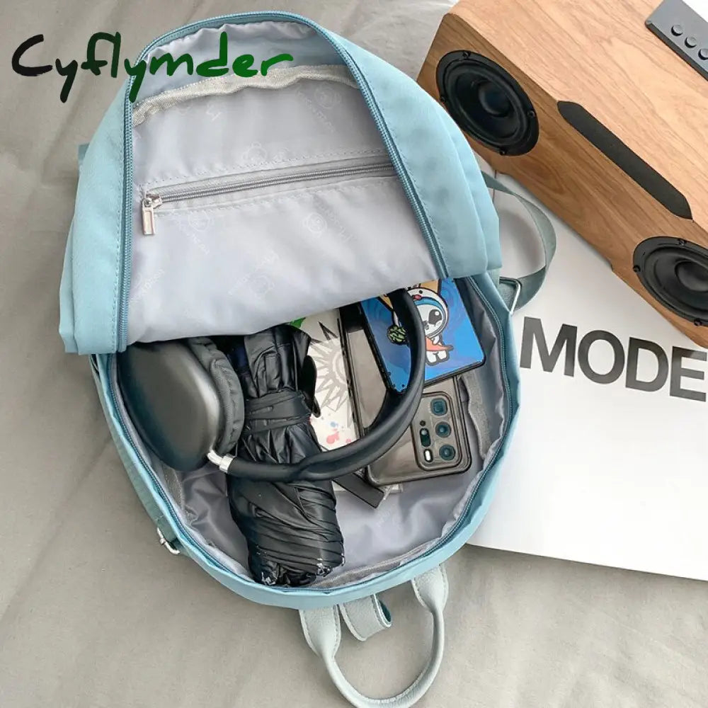 Cyflymder High Quality Waterproof Nylon Women’s Backpack Fashion Simple Ladies Shopping Small