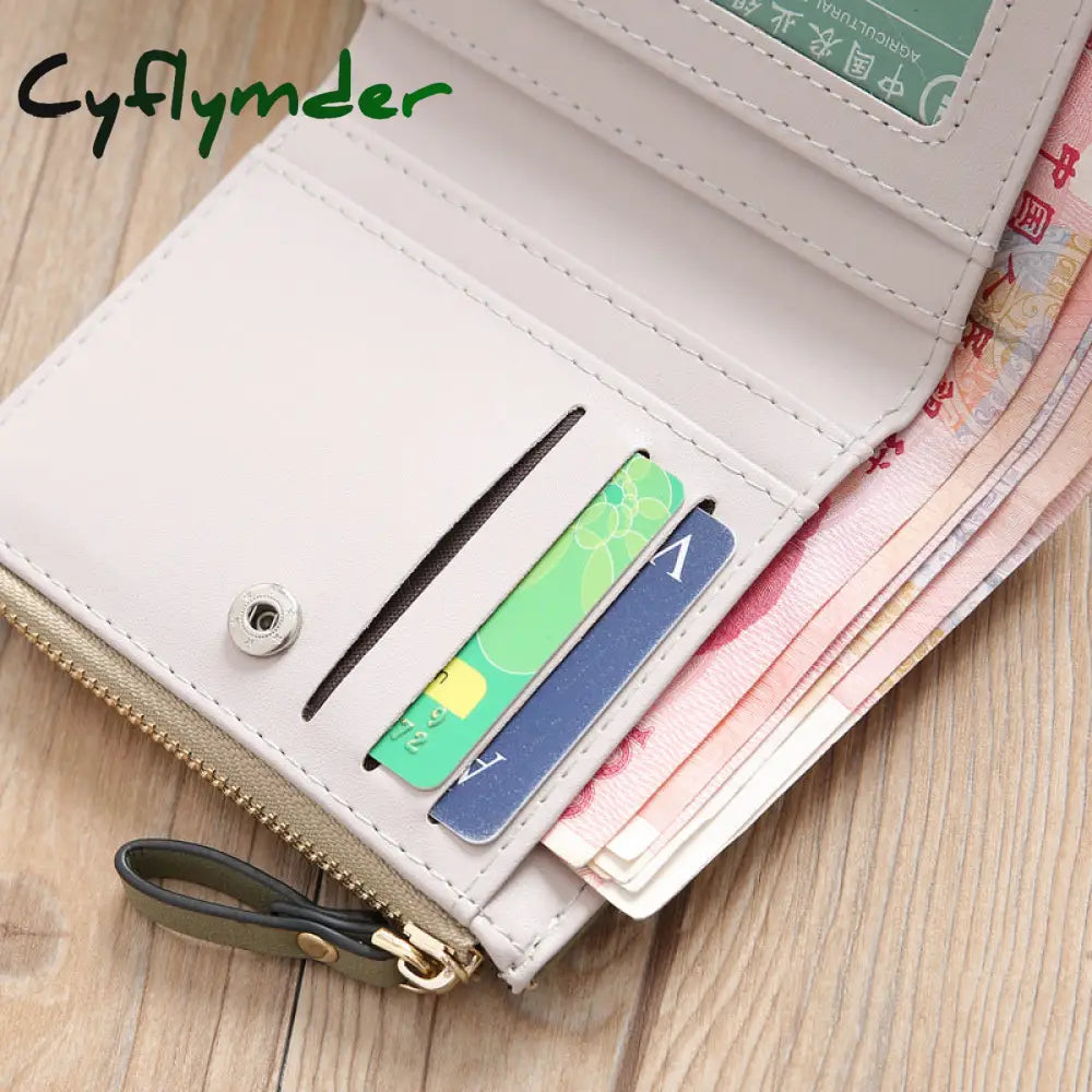 Cyflymder High Quality Women’s Wallet Lovely Cartoon Animals Short Leather Female Small Coin