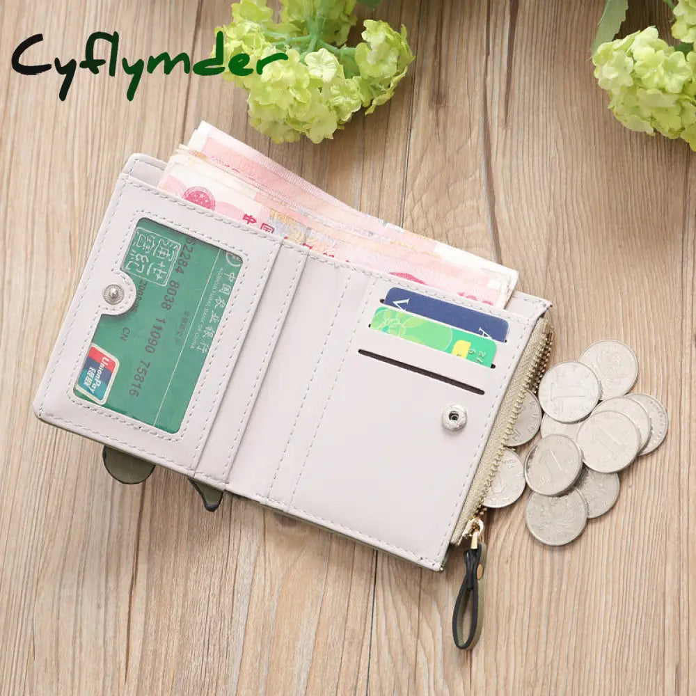 Cyflymder High Quality Women’s Wallet Lovely Cartoon Animals Short Leather Female Small Coin