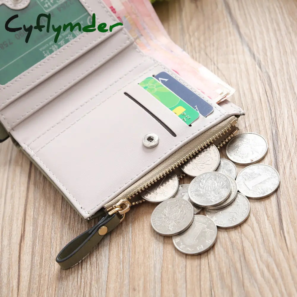 Cyflymder High Quality Women’s Wallet Lovely Cartoon Animals Short Leather Female Small Coin