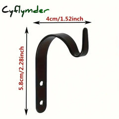 Cyflymder Home Improvement Metal J-shaped Wrought Iron Hooks Painting Flower Baskets Clothes Accessories