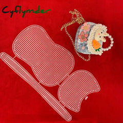 Cyflymder Horseshoe Bag Mesh Knitting Lining Weaving Plastic Sheet Accessories Velvet Diy Hok Trim