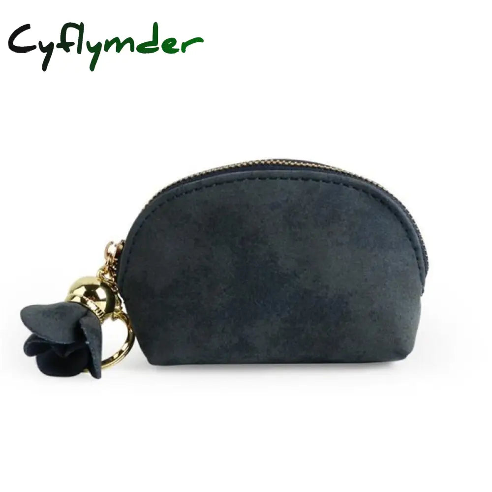 Cyflymder Hot Sale Fashion Ladies Pu Leather Mini Wallet Card Key Holder Zip Coin Purse Clutch Bag