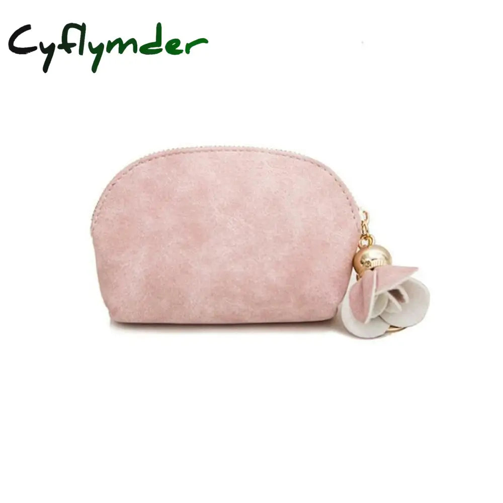 Cyflymder Hot Sale Fashion Ladies Pu Leather Mini Wallet Card Key Holder Zip Coin Purse Clutch Bag