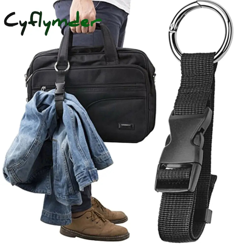 Cyflymder Hot Sale Portable Black Nylon Anti-Theft Luggage Strap Holder Gripper Add Bag Handbag