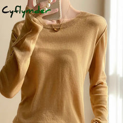 Cyflymder Hot Sale Spring/Summer Single Yarn Worsted Wool Fashion Loose Knit Top Lightweight