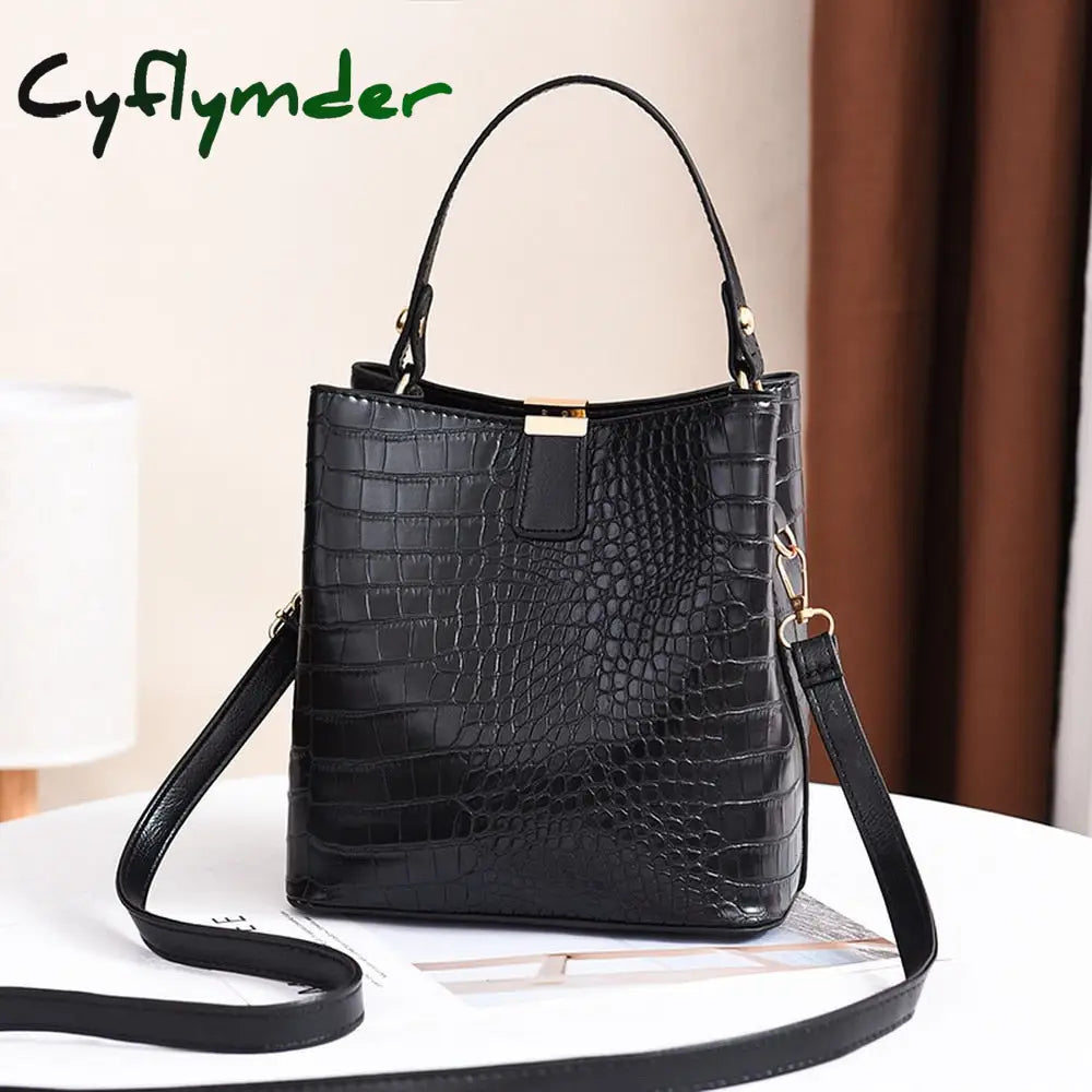 Cyflymder Hot Sell Totes Pu Leather Shoulder Shopping Bags For Women’s Shopper Daily Handbag