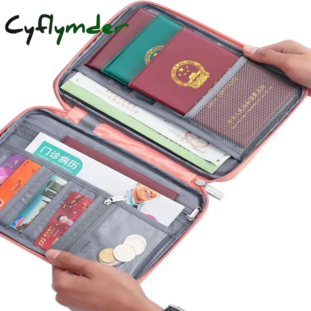 Cyflymder Hot Travel Wallet Family Passport Holder Creative Waterproof Document Case Organizer