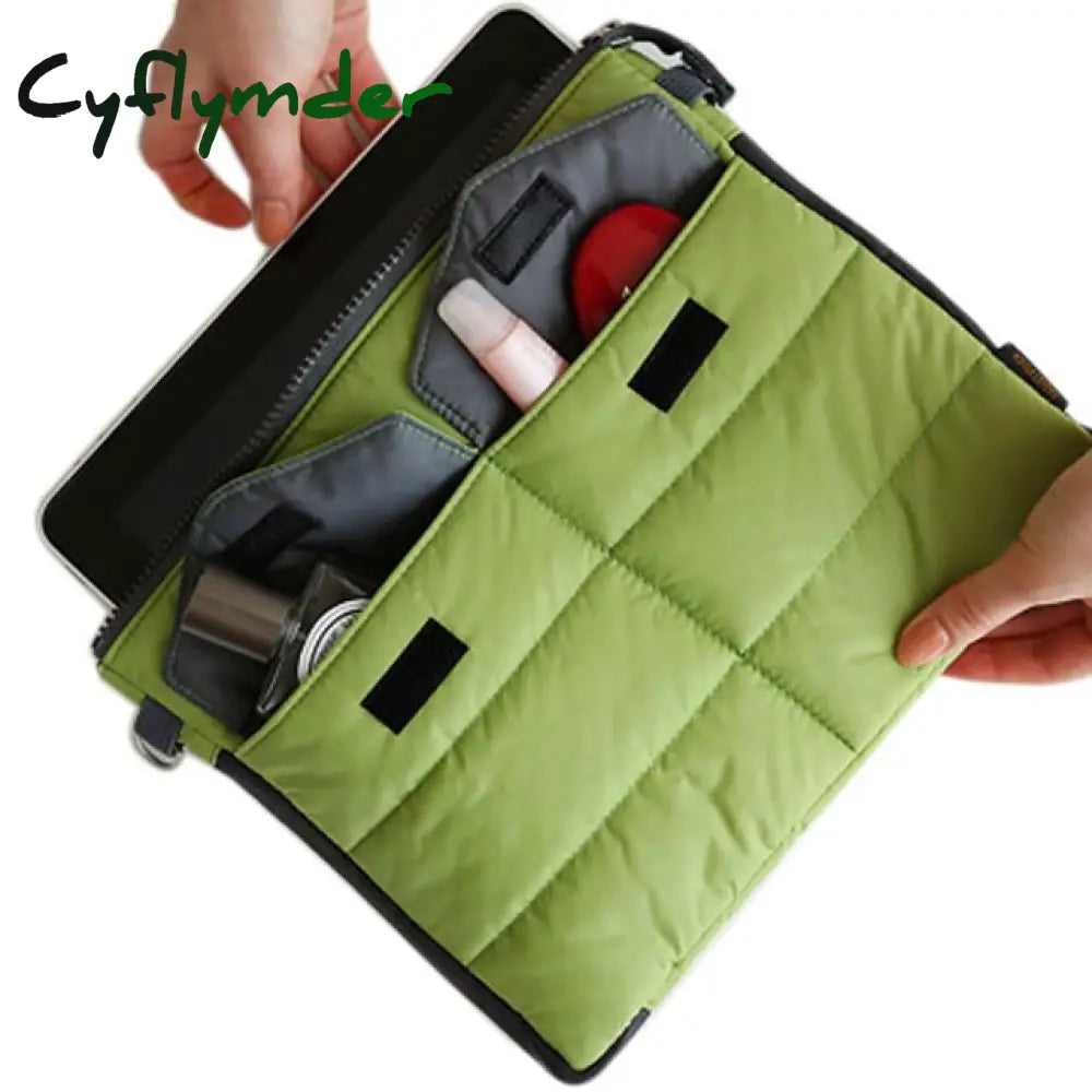 Cyflymder Hot Useful Pad Bag Makeup Organizer Pouch Cosmetic Travel Soft With Handles Fashion Make