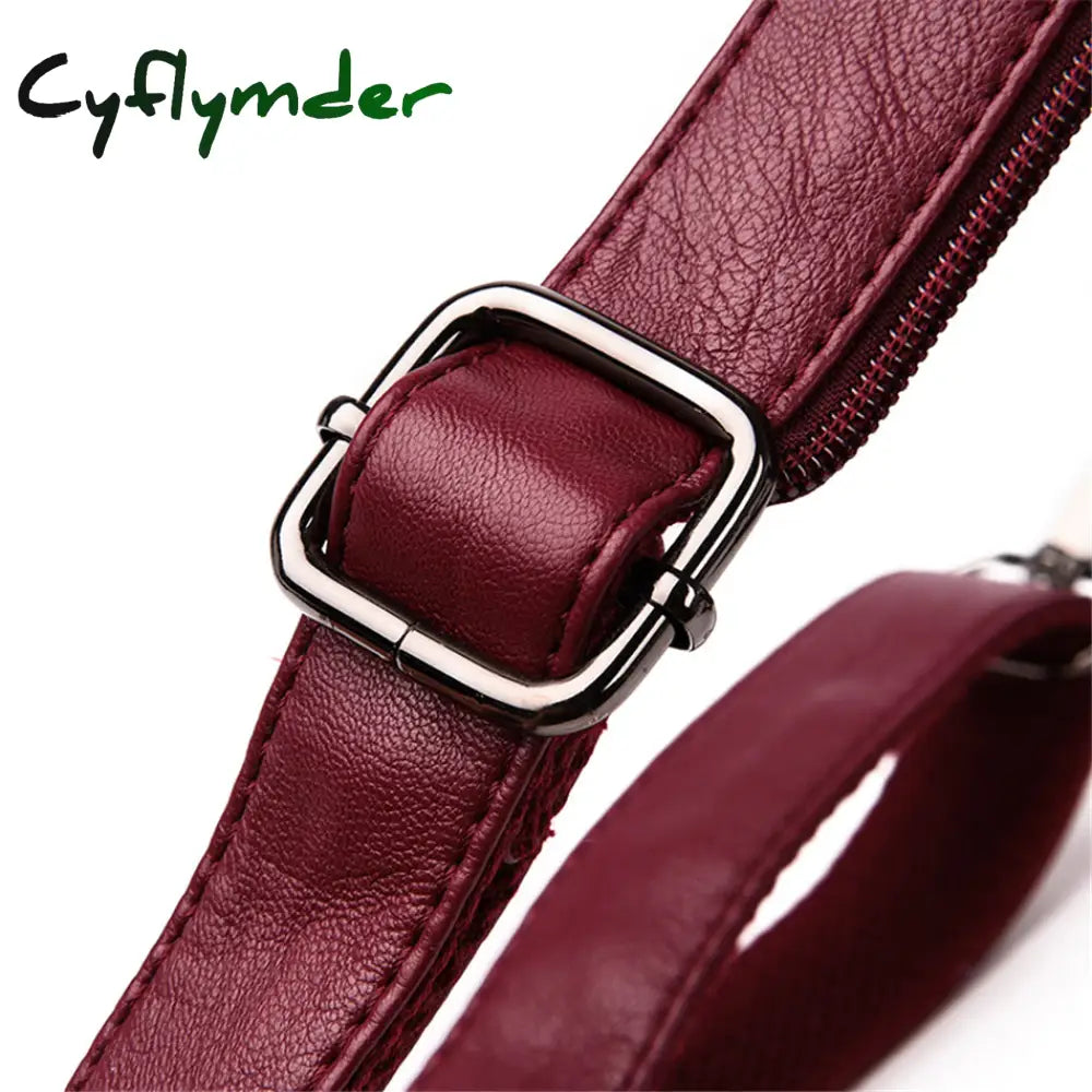 Cyflymder Hot Women Leather Backpacks Female Vintage Backpack For Teenage Girls School Chest Bag