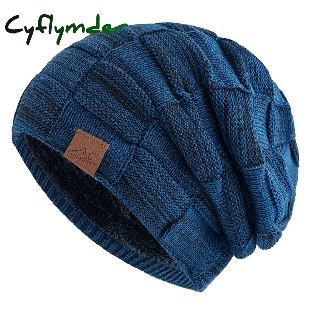 Cyflymder Hot Women Winter Hats Fashion Slouchy Warm Beanie Fashion Female Multicolor Mixing Color Design Knitted Cap