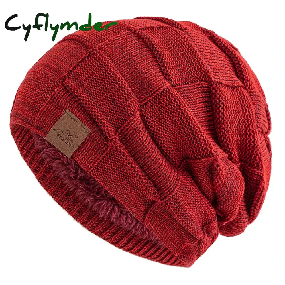 Cyflymder Hot Women Winter Hats Fashion Slouchy Warm Beanie Fashion Female Multicolor Mixing Color Design Knitted Cap