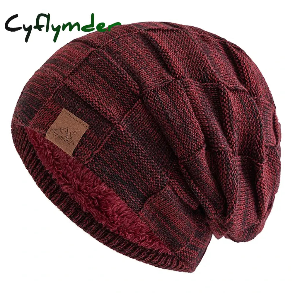 Cyflymder Hot Women Winter Hats Fashion Slouchy Warm Beanie Fashion Female Multicolor Mixing Color Design Knitted Cap