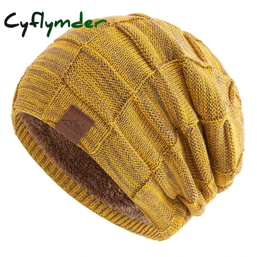 Cyflymder Hot Women Winter Hats Fashion Slouchy Warm Beanie Fashion Female Multicolor Mixing Color Design Knitted Cap