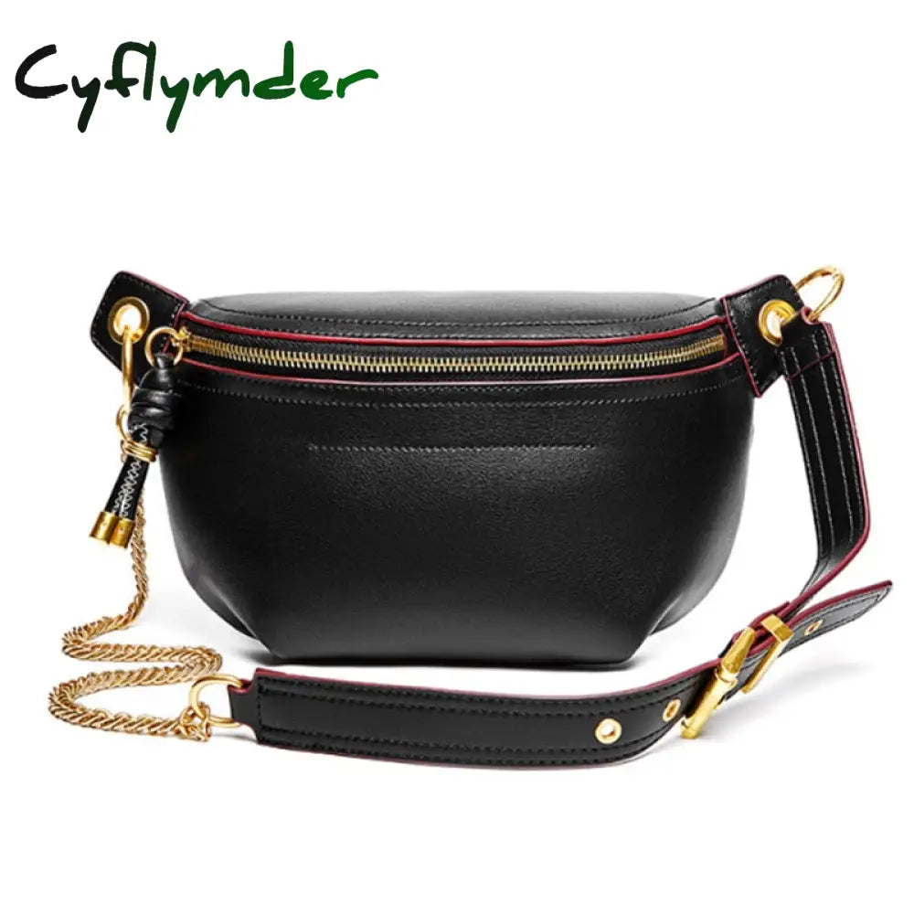 Cyflymder Ins Korea Hot Fashion Style Woman Bags Genuine Leather Fanny Packs For Sport Outdoor