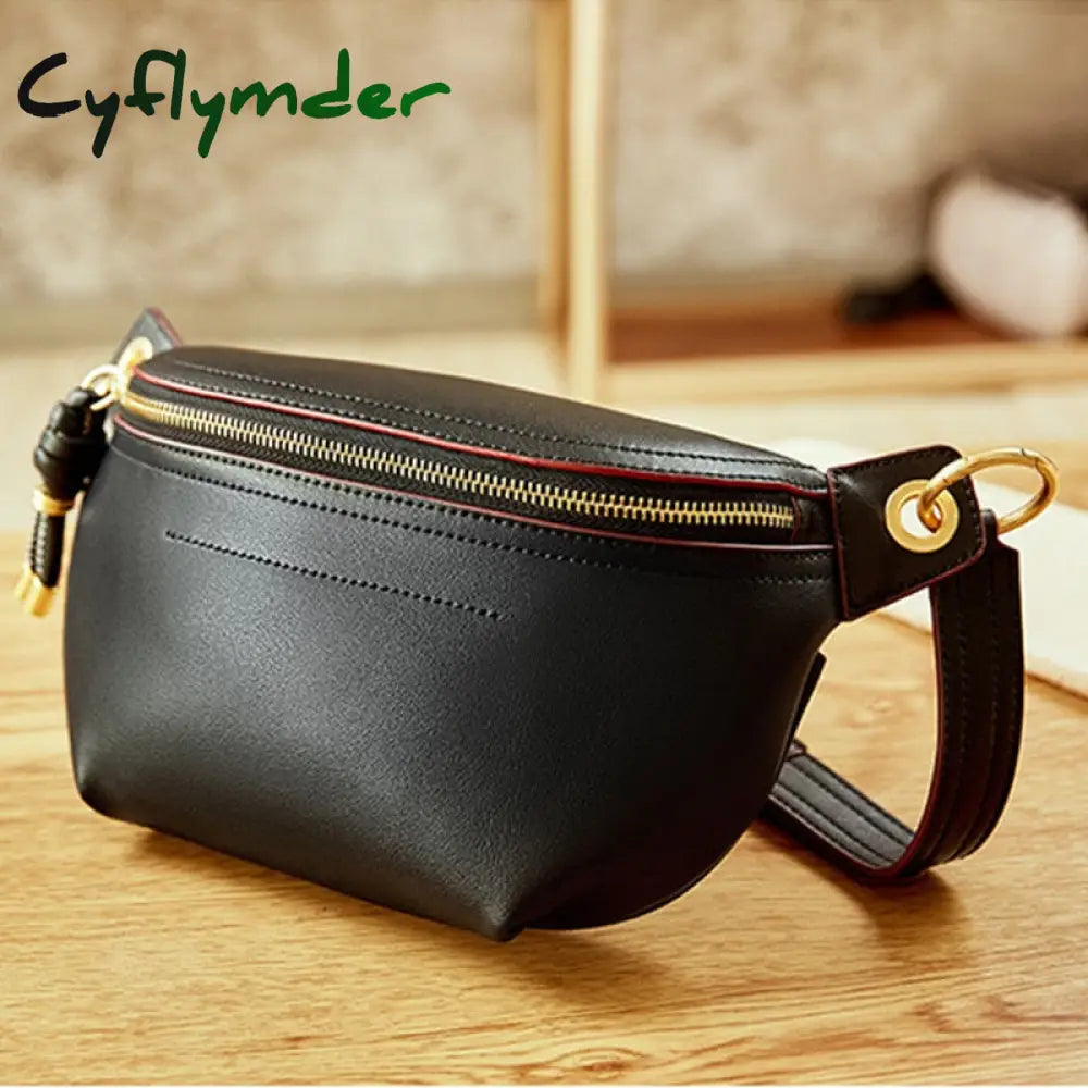 Cyflymder Ins Korea Hot Fashion Style Woman Bags Genuine Leather Fanny Packs For Sport Outdoor