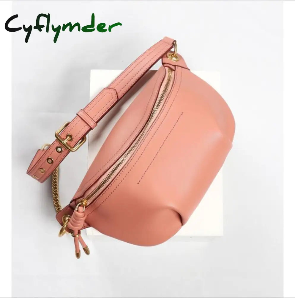 Cyflymder Ins Korea Hot Fashion Style Woman Bags Genuine Leather Fanny Packs For Sport Outdoor