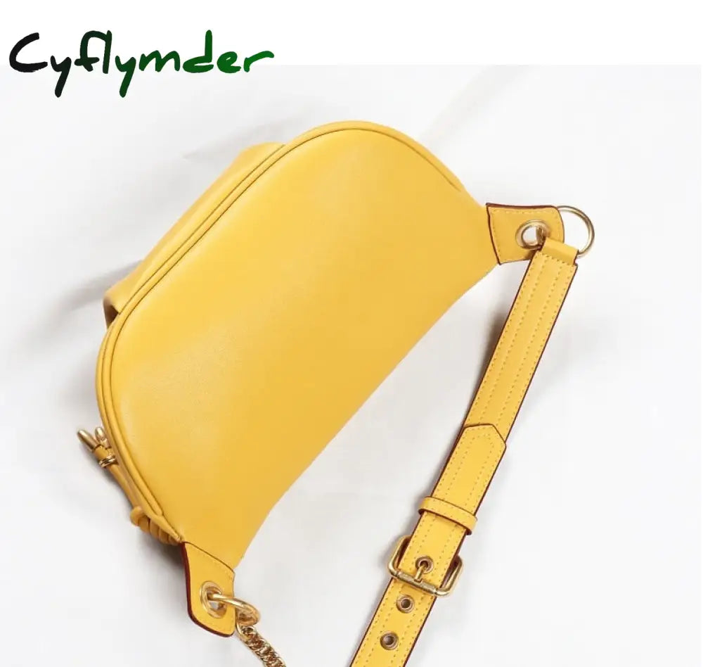 Cyflymder Ins Korea Hot Fashion Style Woman Bags Genuine Leather Fanny Packs For Sport Outdoor