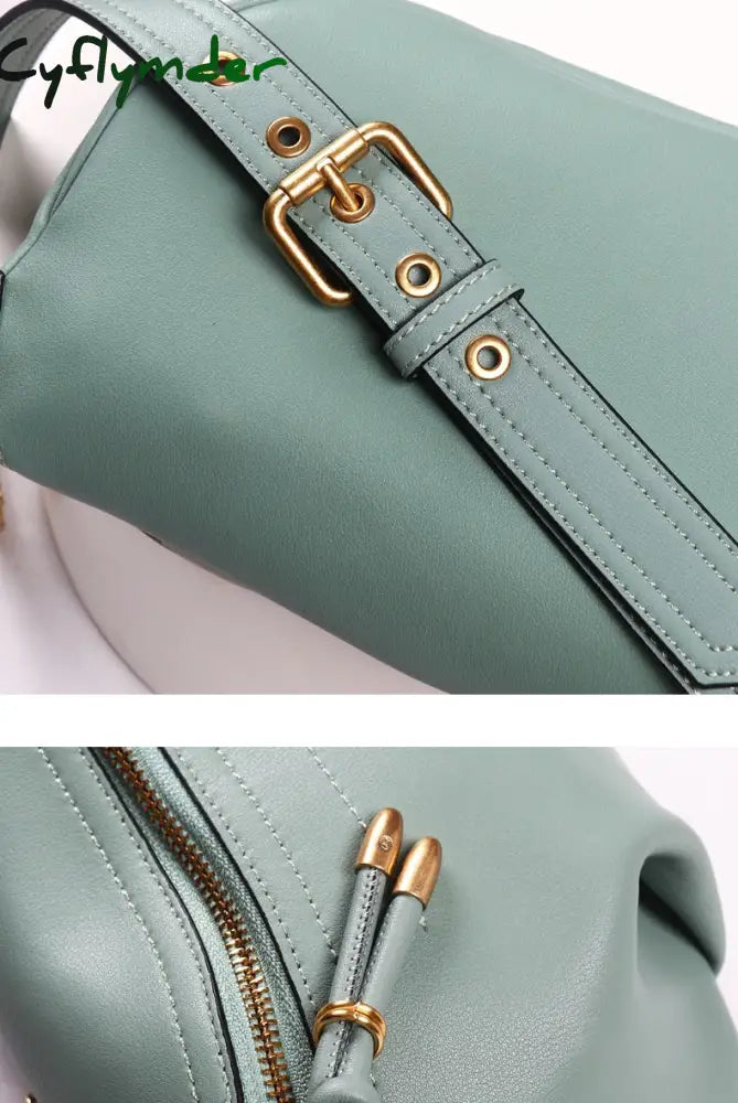 Cyflymder Ins Korea Hot Fashion Style Woman Bags Genuine Leather Fanny Packs For Sport Outdoor