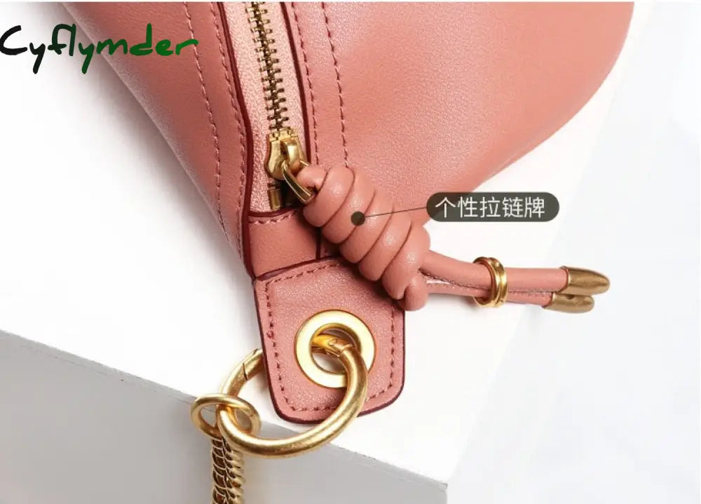 Cyflymder Ins Korea Hot Fashion Style Woman Bags Genuine Leather Fanny Packs For Sport Outdoor