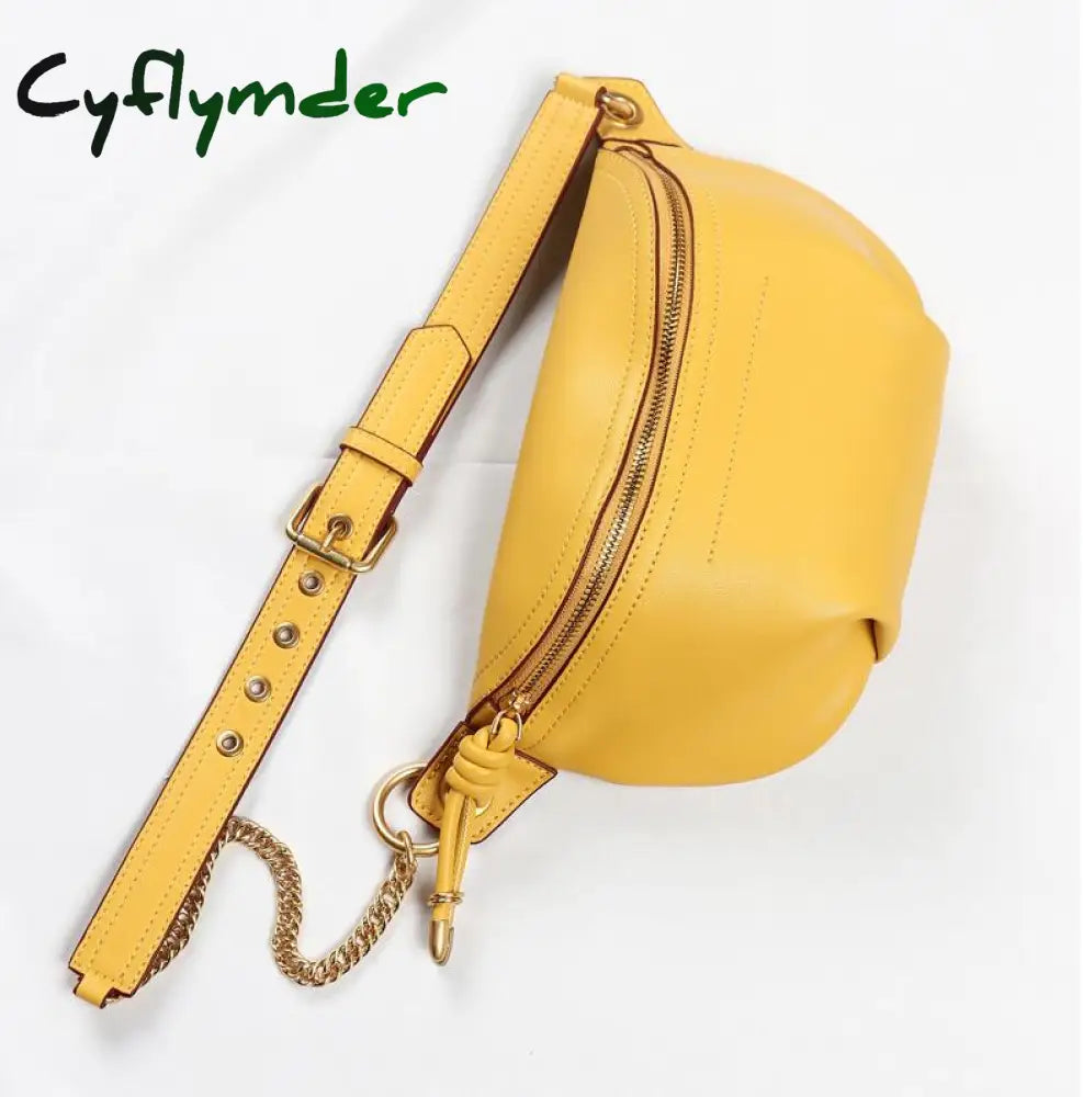 Cyflymder Ins Korea Hot Fashion Style Woman Bags Genuine Leather Fanny Packs For Sport Outdoor