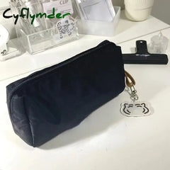 Cyflymder Ins Large Capacity Pencil Bag Double Zipper Pouch Universal Stationery Holder Kids Pen