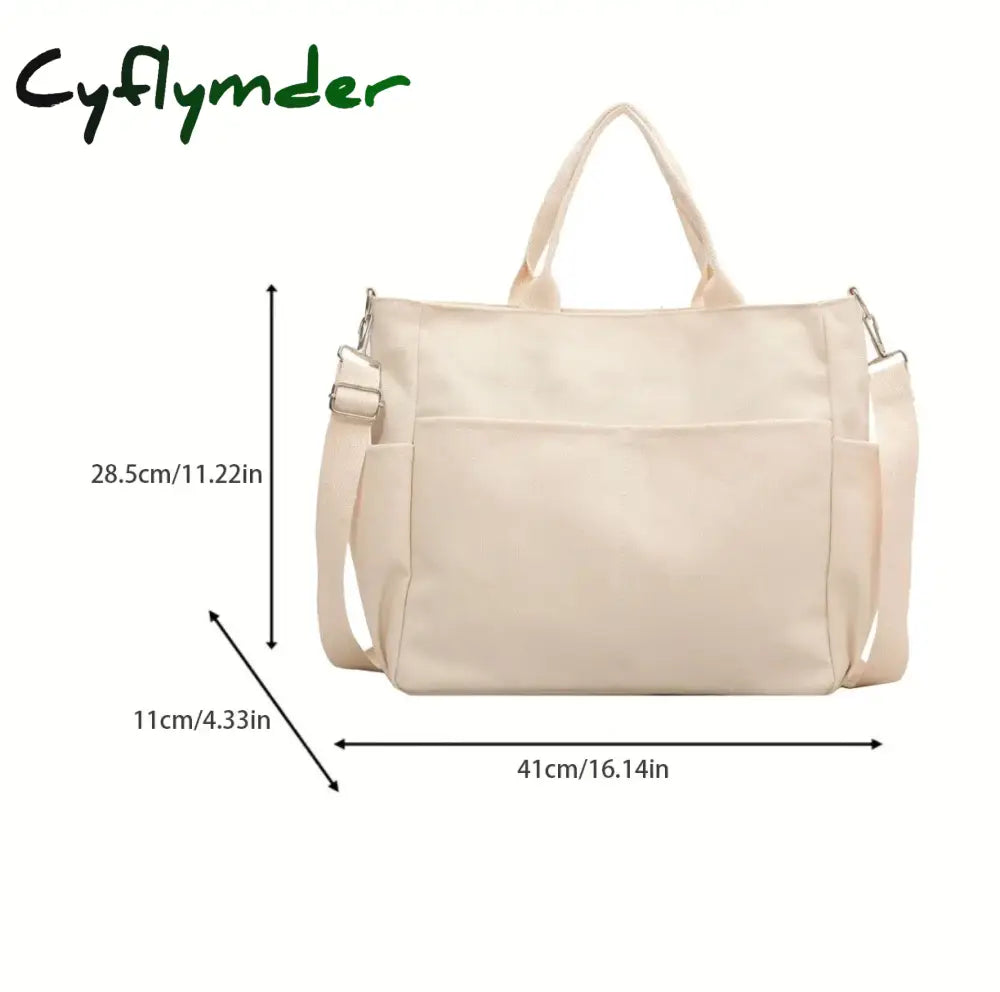 Cyflymder Ins Lazy Wind Canvas Big Bag New Korean Version Of The Single Shoulder Crossbody Female