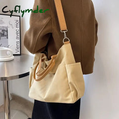 Cyflymder Ins Lazy Wind Canvas Big Bag New Korean Version Of The Single Shoulder Crossbody Female