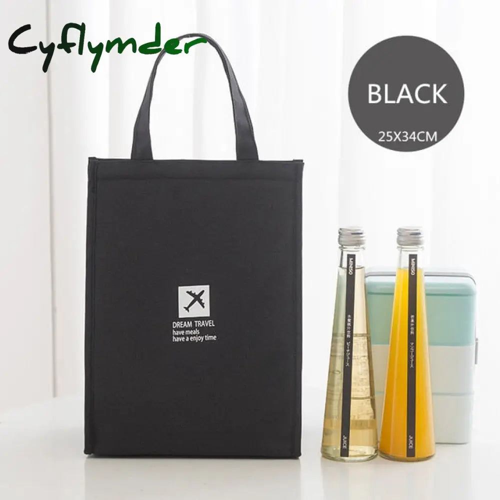 Cyflymder Insulated Heat Lunch Bags Thermal Women Picnic Bento Box Boys Thermo Pouch Fresh Keeping