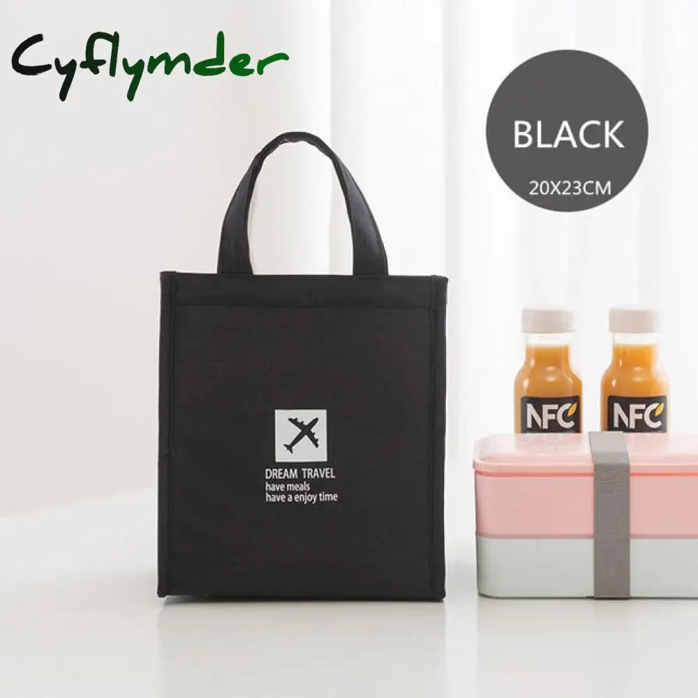 Cyflymder Insulated Heat Lunch Bags Thermal Women Picnic Bento Box Boys Thermo Pouch Fresh Keeping